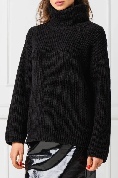 Kötött pulóver | Loose fit Red Valentino 	fekete	