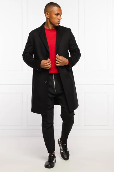 Gyapjú kötött pulóver | Regular Fit Karl Lagerfeld 	piros	