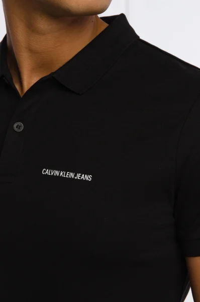 Tenisz póló MICRO BRANDING LIQUI | Slim Fit CALVIN KLEIN JEANS 	fekete	