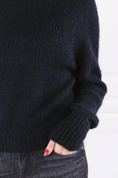 Kötött pulóver DORSO | Regular Fit gyapjú hozzáadásával MAX&Co. 	fekete	