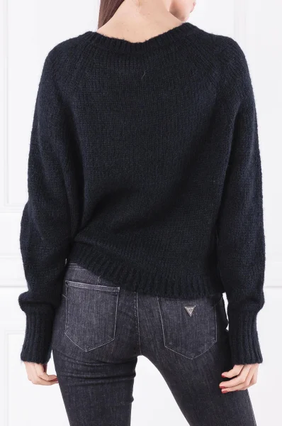 Kötött pulóver DORSO | Regular Fit gyapjú hozzáadásával MAX&Co. 	fekete	