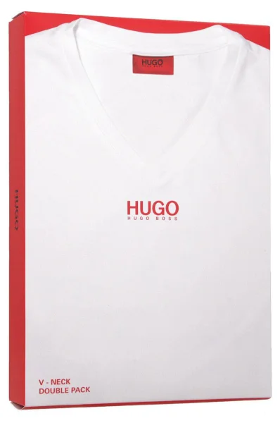 2 db-os póló HUGO-V | Slim Fit HUGO 	fekete	