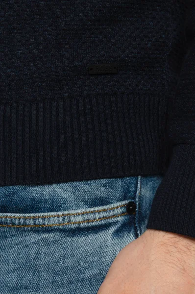 Kötött pulóver Komesrlo | Slim Fit BOSS ORANGE 	sötét kék	