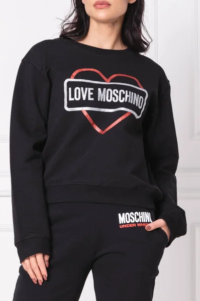 Pulóver | Regular Fit Love Moschino 	fekete	