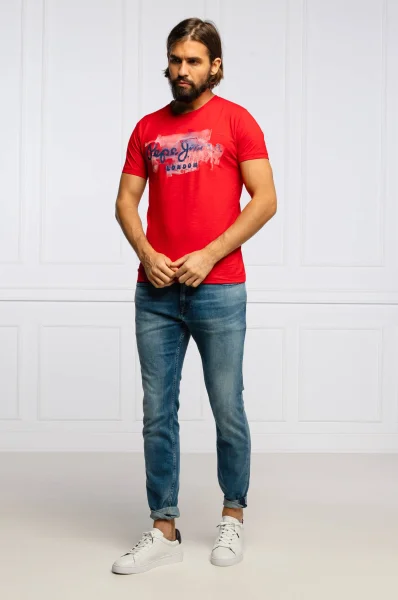 Póló GOLDERS | Tailored slim Pepe Jeans London 	piros	