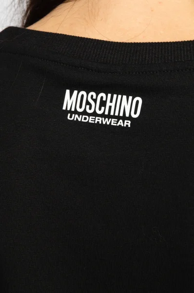 Pulóver | Regular Fit Moschino Underwear 	fekete	