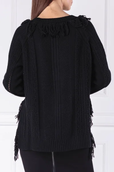 Gyapjú kötött pulóver | Regular Fit kasmír hozzáadásával TWINSET 	fekete	