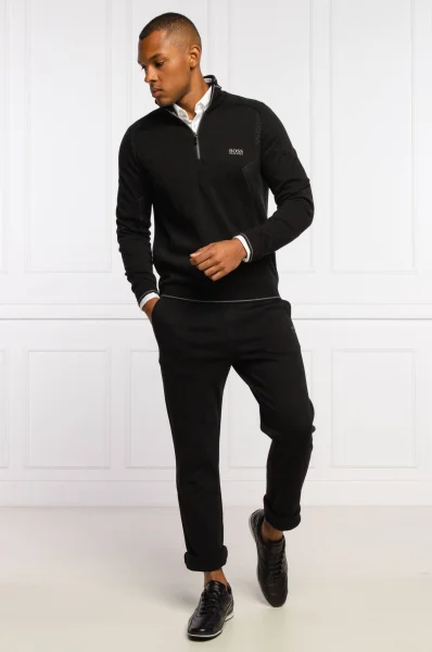 Kötött pulóver Zavico | Regular Fit BOSS GREEN 	fekete	