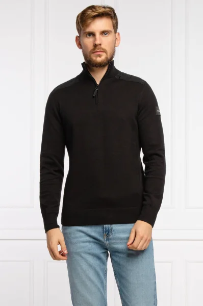 Kötött pulóver | Regular Fit Calvin Klein 	fekete	