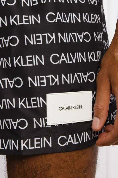 Fürdő sort DRAWSTRING-PRINT | Regular Fit Calvin Klein Swimwear 	fekete	