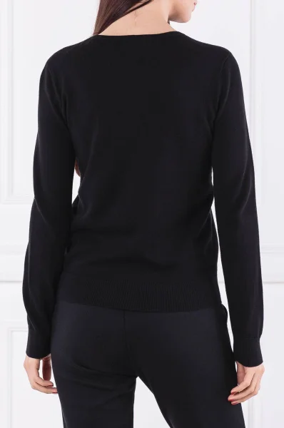 Kötött pulóver | Regular Fit Armani Exchange 	fekete	