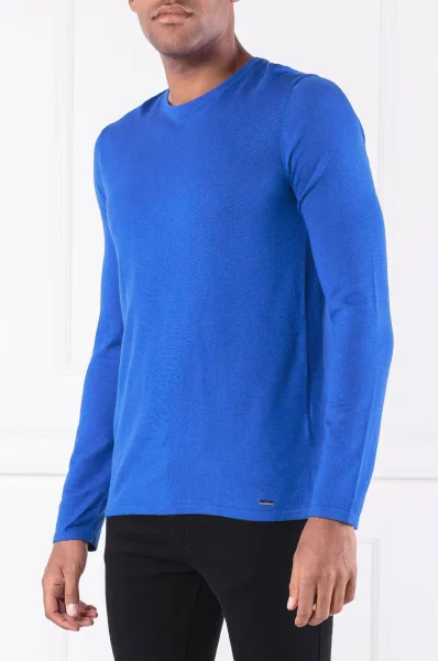 Sweter San Bastio | Regular Fit HUGO 	élénk kék	