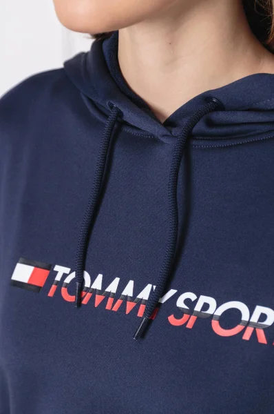 Pulóver Cropped Vertical Logo | Regular Fit Tommy Sport 	sötét kék	
