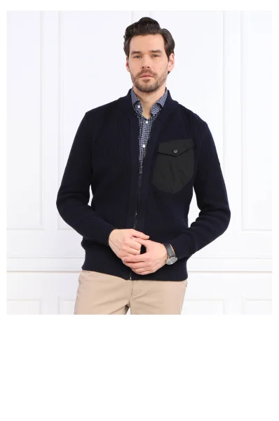 Kabát Kotron | Regular Fit gyapjú hozzáadásával BOSS ORANGE 	sötét kék	