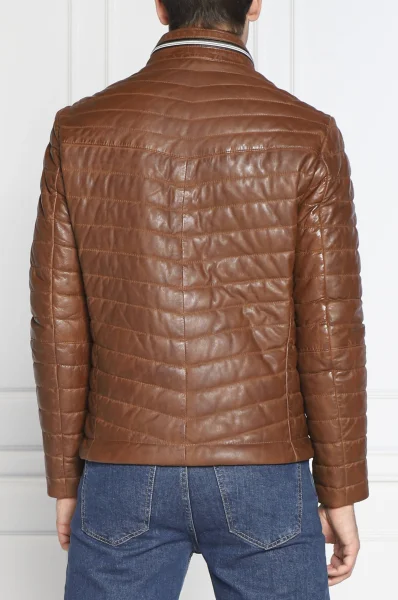 Bőr kabát Damiano | Regular Fit Milestone 	barna	