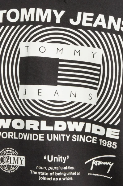 Pulóver TJM GLOBAL UNITEES | Relaxed fit Tommy Jeans 	fekete	