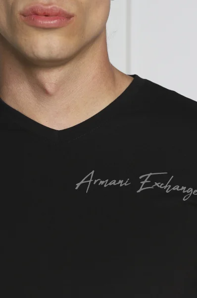 Póló | Regular Fit Armani Exchange 	fekete	