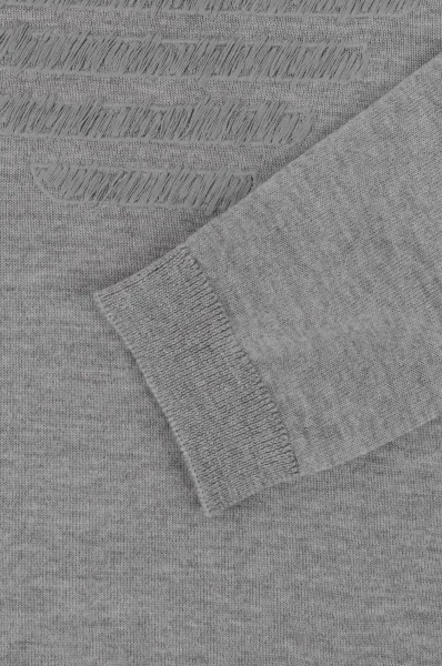 Gyapjú kötött pulóver | Regular Fit Emporio Armani 	szürke	