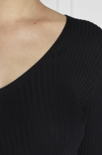 Selyem kötött pulóver kasmír hozzáadásával Emporio Armani 	sötét kék	
