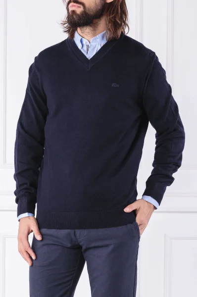 Kötött pulóver | Regular Fit Lacoste 	sötét kék	