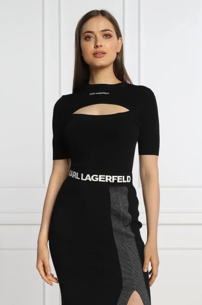 Bluzka | Regular Fit Karl Lagerfeld 	fekete	