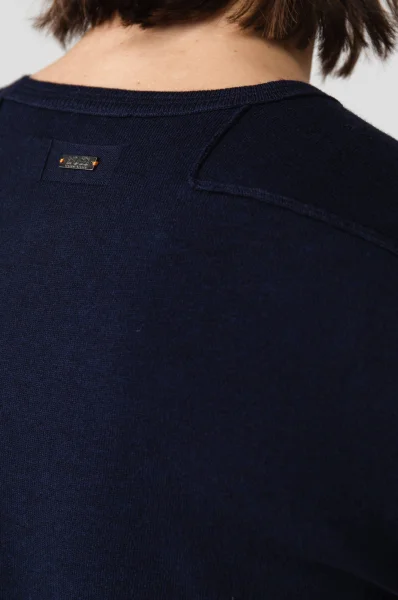 Kötött pulóver kwasiros | Slim Fit BOSS ORANGE 	sötét kék	