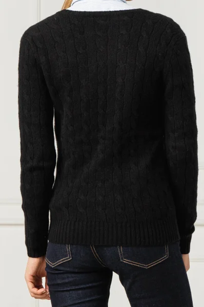 Gyapjú kötött pulóver | Regular Fit kasmír hozzáadásával POLO RALPH LAUREN 	fekete	