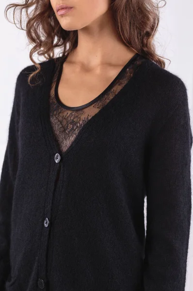 Kötött pulóver | Regular Fit TWINSET 	fekete	
