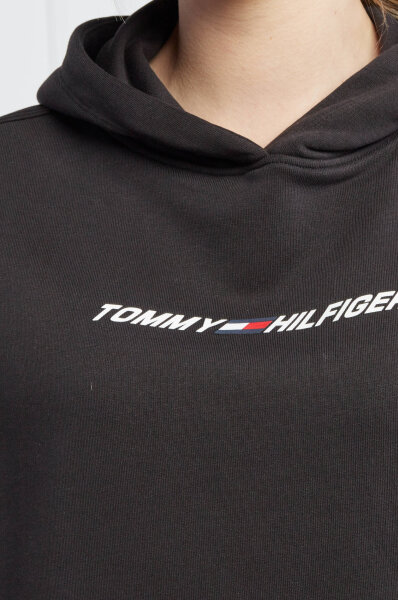 Pulóver GRAPHIC | Cropped Fit Tommy Sport 	fekete	