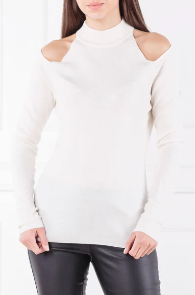 Kötött pulóver Elev | Slim Fit Michael Kors 	fehér	