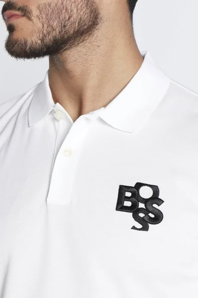 Tenisz póló Parlay 169 | Regular Fit BOSS BLACK 	fehér	