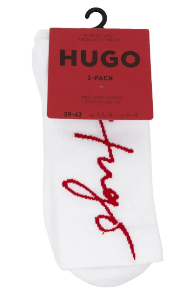 2 db-os zokni szett 2P QS HANDWRITTEN Hugo Bodywear 	fehér	