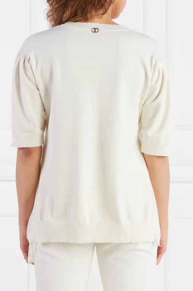 Kötött pulóver | Regular Fit TWINSET 	fehér	