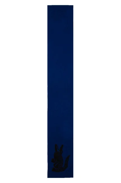 Kétoldalas gyapjú sál Lacoste 	sötét kék	