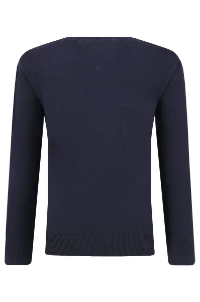 Kötött pulóver Tommy | Regular Fit Tommy Hilfiger 	sötét kék	