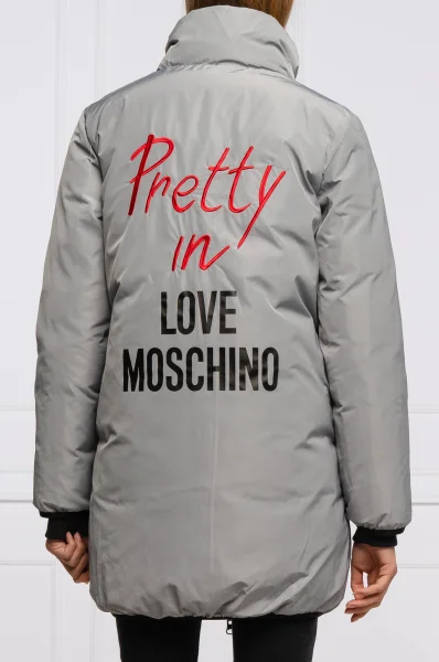 Kétoldalas kabát | Regular Fit Love Moschino 	szürke	