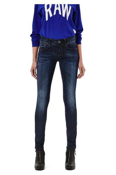 Lynn Mid Skinny Jeans G- Star Raw 	sötét kék	