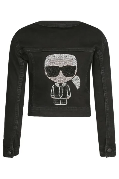 Kabát | Regular Fit Karl Lagerfeld Kids 	fekete	