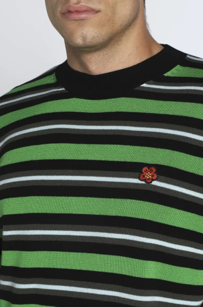 gyapjú kötött pulóver | regular fit Kenzo 	zöld	