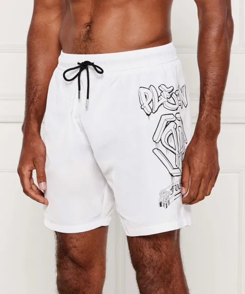 Fürdő sort Graffiti Philipp Plein | 	fehér Regular Fit PB25MBL01