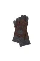 Leather gloves BOSS ORANGE 	barna	