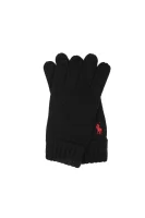 Woollen gloves POLO RALPH LAUREN 	fekete	
