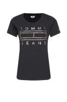 Póló METALLIC LOGO | Regular Fit Tommy Jeans 	fekete	