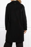 Gyapjú hosszú kabát TWINSET 	fekete	