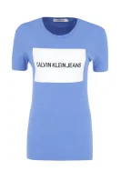 Póló box logo | Regular Fit CALVIN KLEIN JEANS 	kék	