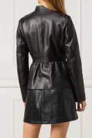 Bőr kabát Sateur | Regular Fit BOSS BLACK 	fekete	