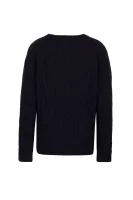 Gyapjú kötött pulóver Dorso | Loose fit MAX&Co. 	sötét kék	