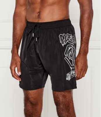 Fürdő sort Graffiti Philipp Plein | 	fekete Regular Fit PB25MBL01