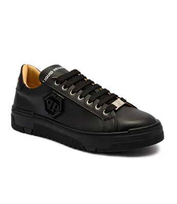 Bőr sneakers tornacipő Hexagon Philipp Plein | 	fekete USC0722 PLE005N