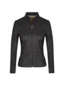 Leather jacket Janabelle 3 BOSS ORANGE 	fekete	
